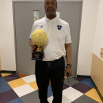 Mack with trophy